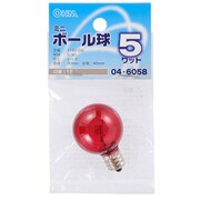 ミニボール球 G30 E12 110V 5W 赤