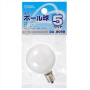 ボール球 G40 E12 110V 5W 白 LB-G4205-W