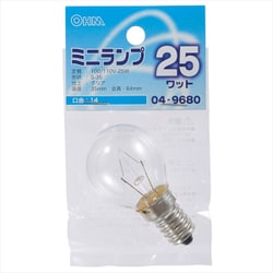 ミニ電球 S35 E14 25W クリア LB-S3425-C