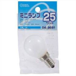 ミニ電球 S35 E14 25W フロスト LB-S3425-F