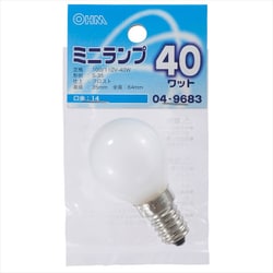 ミニ電球 S35 E14 40W フロスト LB-S3440-F