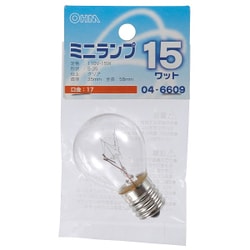 ミニ電球 S35 E17 110V 15W クリア LB-S3715-C