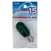 白熱電球 ミシン・冷蔵庫球 E17口金 110V 15W グリーン LB-T2715-G