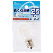 白熱電球 ミシン・冷蔵庫球 E17口金 110V 25W フロスト LB-T2725-F