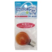 白熱電球 ミニクリプトン球 E17口金 100～110V 22W アンバー LB-S3725K-AN