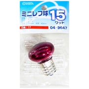 白熱電球 ミニレフ球 R30 E17 110V 15W レッド LB-R3715-CR
