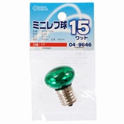 白熱電球 ミニレフ球 R30 E17 110V 15W グリーン LB-R3715-CG