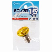 白熱電球 ミニレフ球 R30 E17 110V 15W イエロー LB-R3715-CY