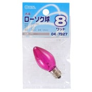点滅ローソク球 E12/8W ピンク LB-C7208TE-CP