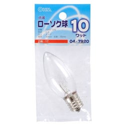 C9 点滅ローソク球 E17/10W クリア LB-C9710TE-C