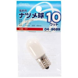 ナツメ球 T20 E17 110V 10W ホワイト LB-T0710-W