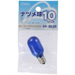 ナツメ球 T20 E12 110V 10W 青 LB-T0210-CA
