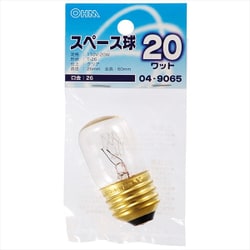 スペース球 T26 E26 110V 20W クリア LB-T6620-C