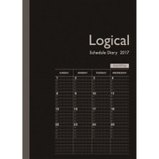 2017年版 ロジカルダイアリー B5 月間 ノートタイプ 2016年12月始まり 日曜始まり ブラック NS-B502-17BD