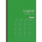 2017年版 ロジカルダイアリー A6 月間 ノートタイプ 2016年12月始まり 日曜始まり グリーン NS-A602-17BG