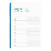 2017年版 ロジカルダイアリー A6 見開き2週間 2016年12月始まり 月曜始まり ブルー&ホワイト NS-A604-17AW