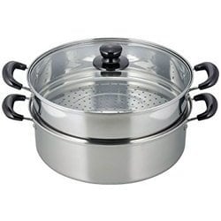 ヴェンセ IH対応 ステンレス二段蒸し器 30cm VR-8183