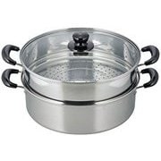ヴェンセ IH対応 ステンレス二段蒸し器 30cm VR-8183