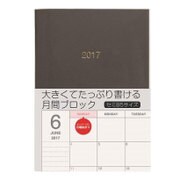 2017年手帳 ノートダイアリー B5 月間 ブロック 2016年10月始まり 日曜始まり NS-002-17D