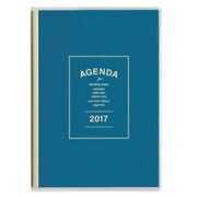 2017年手帳 ノートダイアリー A6 月間 ブロック 2016年10月始まり ブルー NS-A601-17B