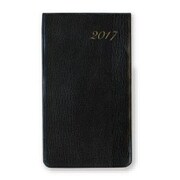 アポイント手帳 2017年1月始まり アポイント APPOINT DIARY PREMIUM 本革 縦開 薄型 1ヶ月横罫 手帳(ミニ)サイズ ブラック E1600