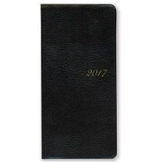 アポイント手帳 2017年1月始まり アポイント APPOINT DIARY PREMIUM 本革 薄型 1ヶ月横罫 手帳サイズ ブラック E1601