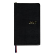 アポイント手帳 2017年1月始まり アポイント APPOINT DIARY PREMIUM 本革 鉛筆付き 1週間＋横罫 手帳（ミニ）サイズ ブラック E1602