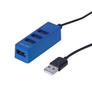 USB2.0 縦挿しハブ 4ポート バスパワー 0.3m ブルー UH-2404BL