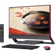 LAVIE Desk All-in-one DA770/23.8型ワイド/Core i7-6500U(2.5GHz)/HDD:3TB/メモリ:8GB/ブルーレイドライブ/Windows 10 Home 64ビット/Office H&B Premium プラス Office 365 サービス/レッド PC-DA770FAR