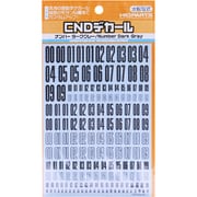 CNDデカール ナンバー ダークグレー [メカモデル向け英数字デカール]