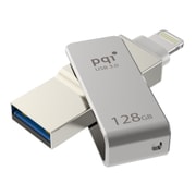 PQI iConnect mini Lightning対応 USB3.0メモリー 128GB グレー ICMINVGY-128