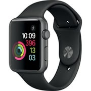 Apple Watch Series 1 - 42mmスペースグレイアルミニウムケースとブラックスポーツバンド