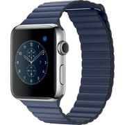 Apple Watch Series 2 - 42mmステンレススチールケースとミッドナイトブルーレザーループ - M