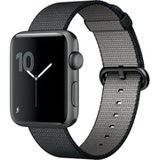 Apple Watch Series 2 - 42mmスペースグレイアルミニウムケースとブラックウーブンナイロンバンド