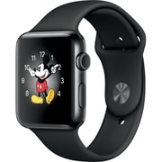 Apple Watch Series 2 - 42mmスペースブラックステンレススチールケースとブラックスポーツバンド