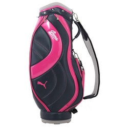 は*子様 ☆プーマ☆PUMA キャディバッグ ☆ブラック×ピンク