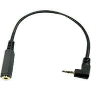 2.5mmステレオ 4極オス L型-3.5mmステレオ 4極メス 0.2m 変換ケーブル 435425-02L