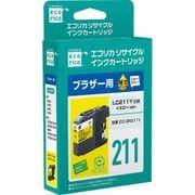 互換リサイクルインクカートリッジ ブラザー LC211Y イエロー(染料) ECI-BR211Y