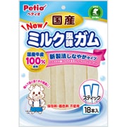 ペティオ NEW 国産 ミルク風味ガム スティック [犬用スナック 18本入 1歳～ 全犬種用]