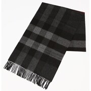マフラー 60BB16A-HF MEG CK SCARF-Charcoal Check
