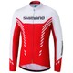 サーマル プリント ロングスリーブ ジャージ [サイクリング ウェア メンズ XLサイズ レッド]