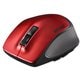 ワイヤレスマウス Premium Fit（プレミアムフィット） Bluetooth3.0接続 BlueLED 5ボタンタイプ 電池式 横スクロール 速度切替 静音 Lサイズ レッド BSMBB500LRD
