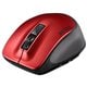 ワイヤレスマウス Premium Fit（プレミアムフィット） Bluetooth3.0接続 BlueLED 5ボタンタイプ 電池式 横スクロール 速度切替 静音 Mサイズ レッド BSMBB500MRD