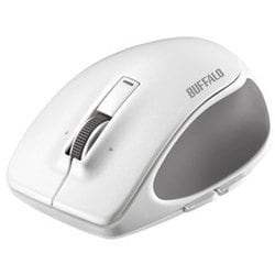 ワイヤレスマウス Premium Fit（プレミアムフィット） Bluetooth3.0接続 BlueLED 5ボタンタイプ 電池式 横スクロール 速度切替 静音 Sサイズ ホワイト BSMBB500SWH