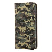ZenFone 3 ZE520KL 手帳型ケース オリジナルデザイン 迷彩 グリーン IJ-AZ3LC/AK086
