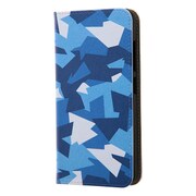 ZenFone 3 ZE520KL 手帳型ケース オリジナルデザイン 迷彩 ブルー IJ-AZ3LC/AK087