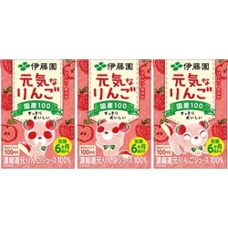 こども元気なりんご 紙パック （100ml×3本）×6個 [果実果汁飲料]