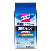 クイックル 消臭ストロング 除菌おそうじシート つめかえ用 [80枚]