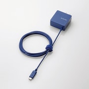MPA-ACCCC154BU [スマートフォン・タブレット用AC充電器 USB Type-C ケーブル一体型 2A出力 1.5m ブルー]