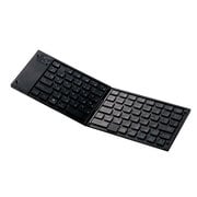 Bluetoothキーボード 折りたたみタイプ マルチペアリング対応 ポインティングデバイス付 ブラック TK-FLP01PBK